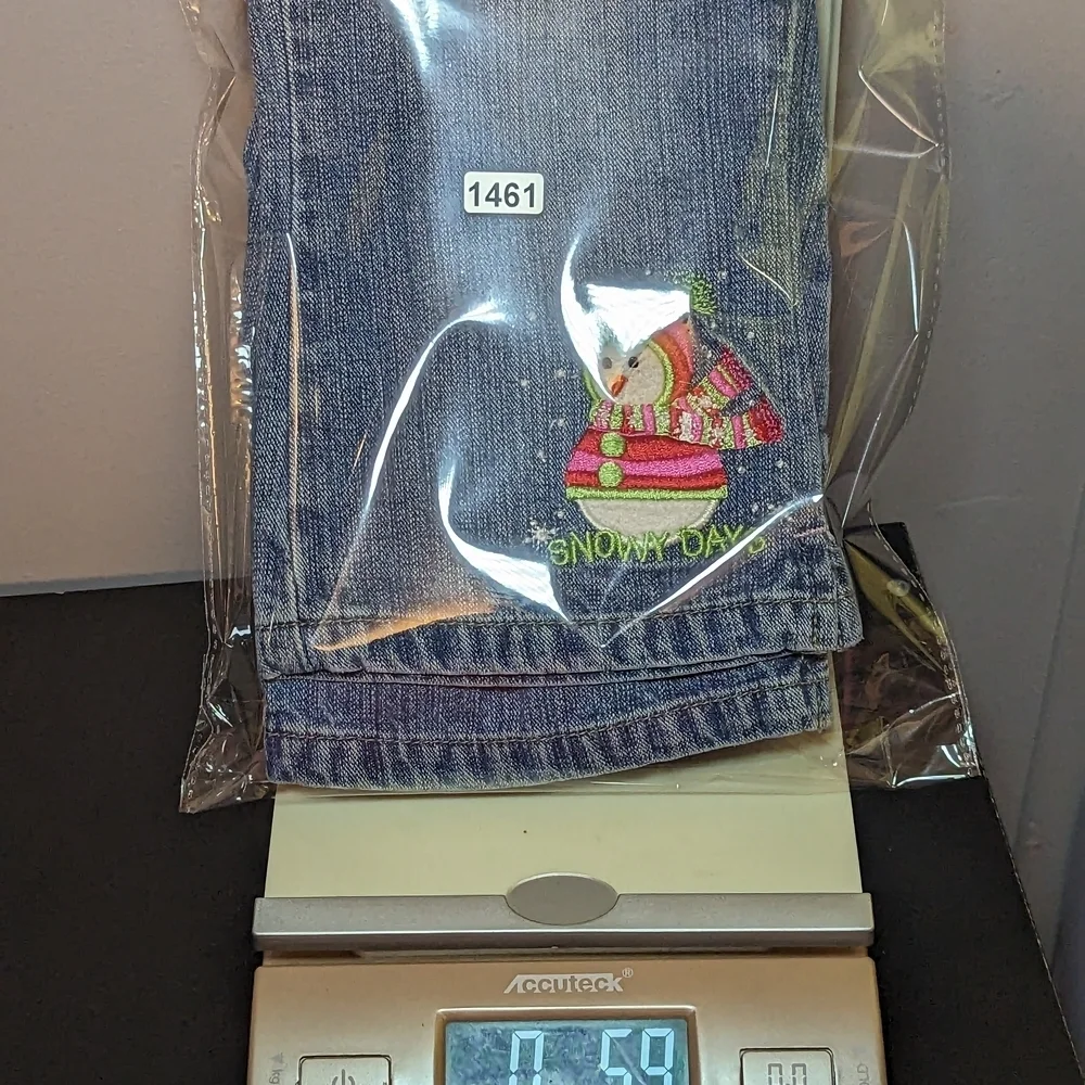 Old Navy Kids Blue Jeans with Snowman Design